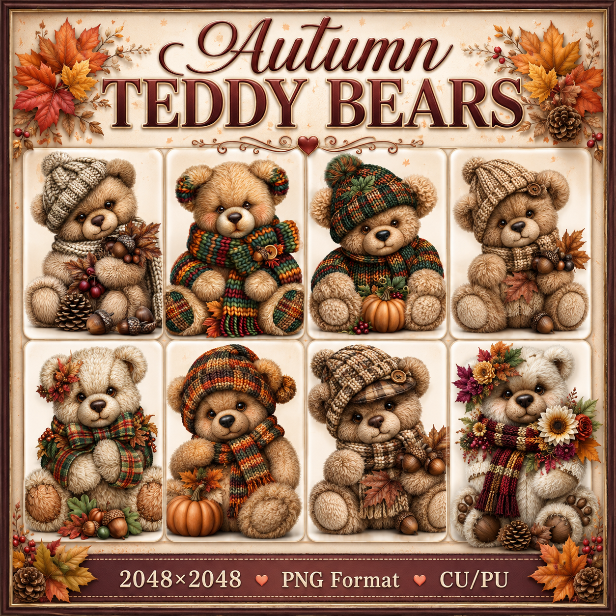 (image for) MD-Ai CU Autumn Teddy Bears
